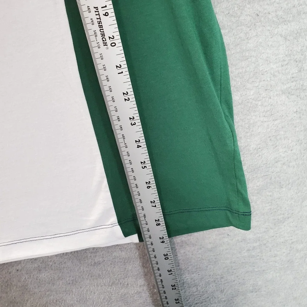 Guess Men Shirt Large Green Colorblock Logo Embroidered Short Sleeve NWT - Picture 3 of 11